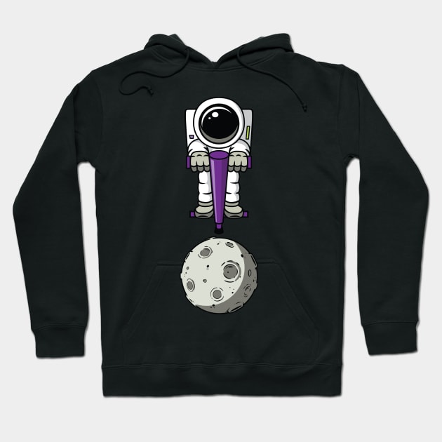 Astronaut on a pogo stick Hoodie by danchampagne